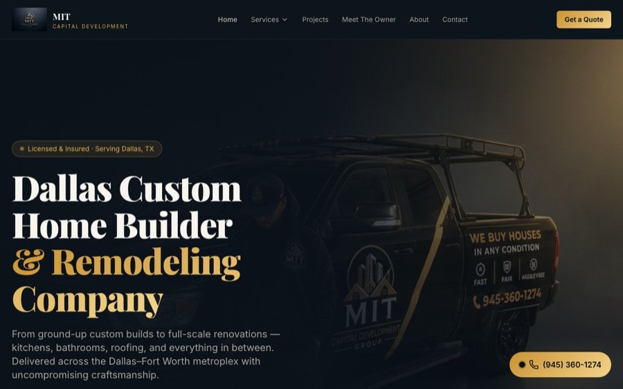 MIT Capital Development Group website